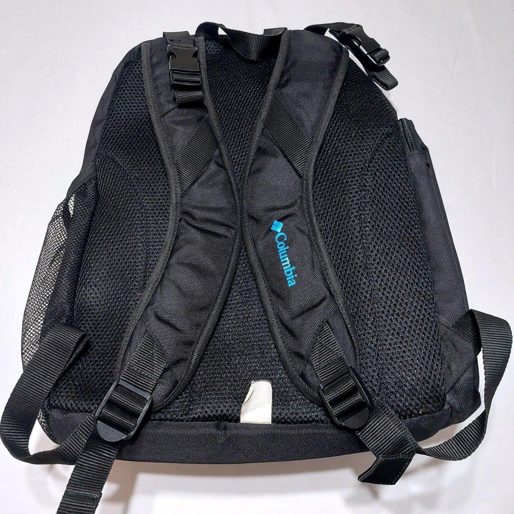 Columbia Diaper Bag Backpack Black Turquoise Unisex Baby Travel Changing Pad - Picture 2 of 9